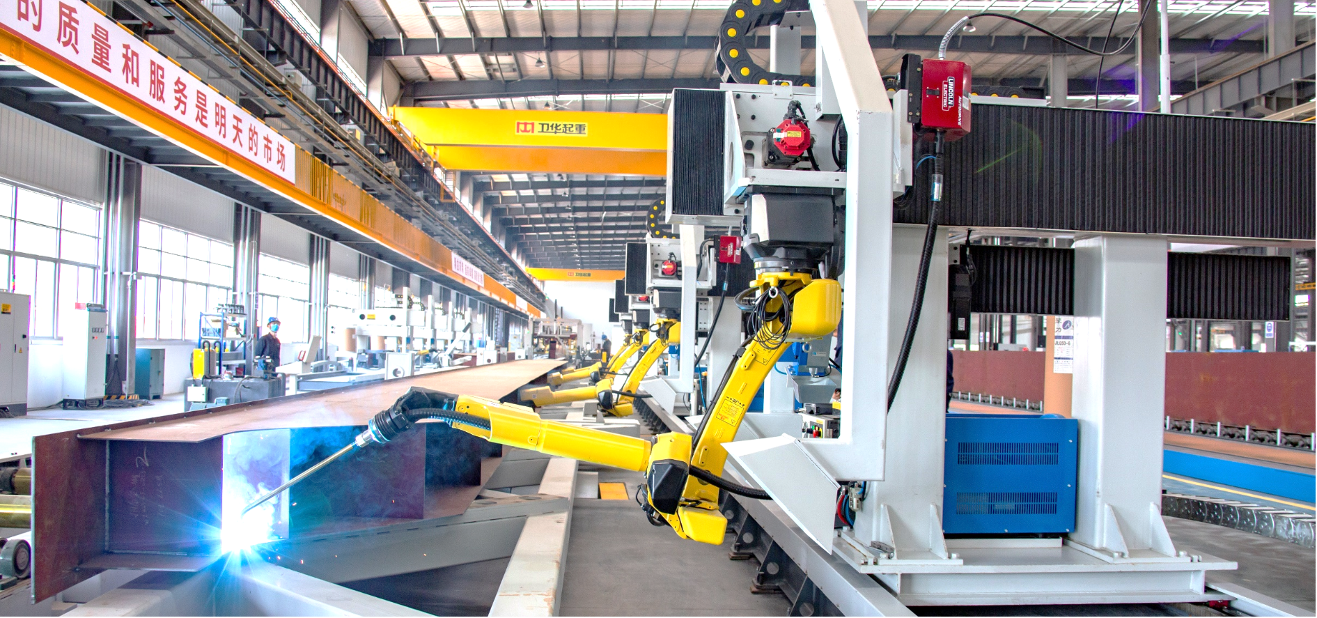 Automatic welding robot production line